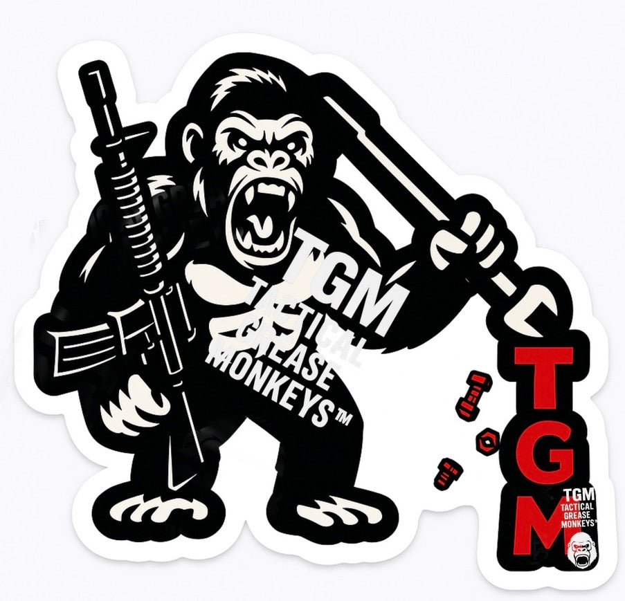 TGM 'NO Quarter for Broken Gear' Gorilla Sticker