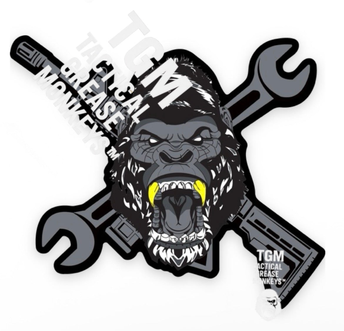 Rifle & Wrench Gorilla Emblem - TGM Battle Crest