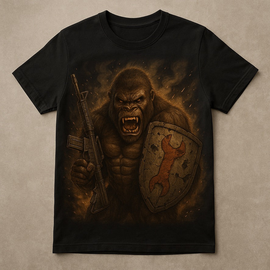 TGM™ Motor Pool Warlord Tee – Battle-Ready Mechanic Edition
