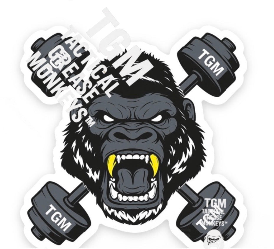 TGM Gym Gorilla – Dumbbell Crossbones Edition