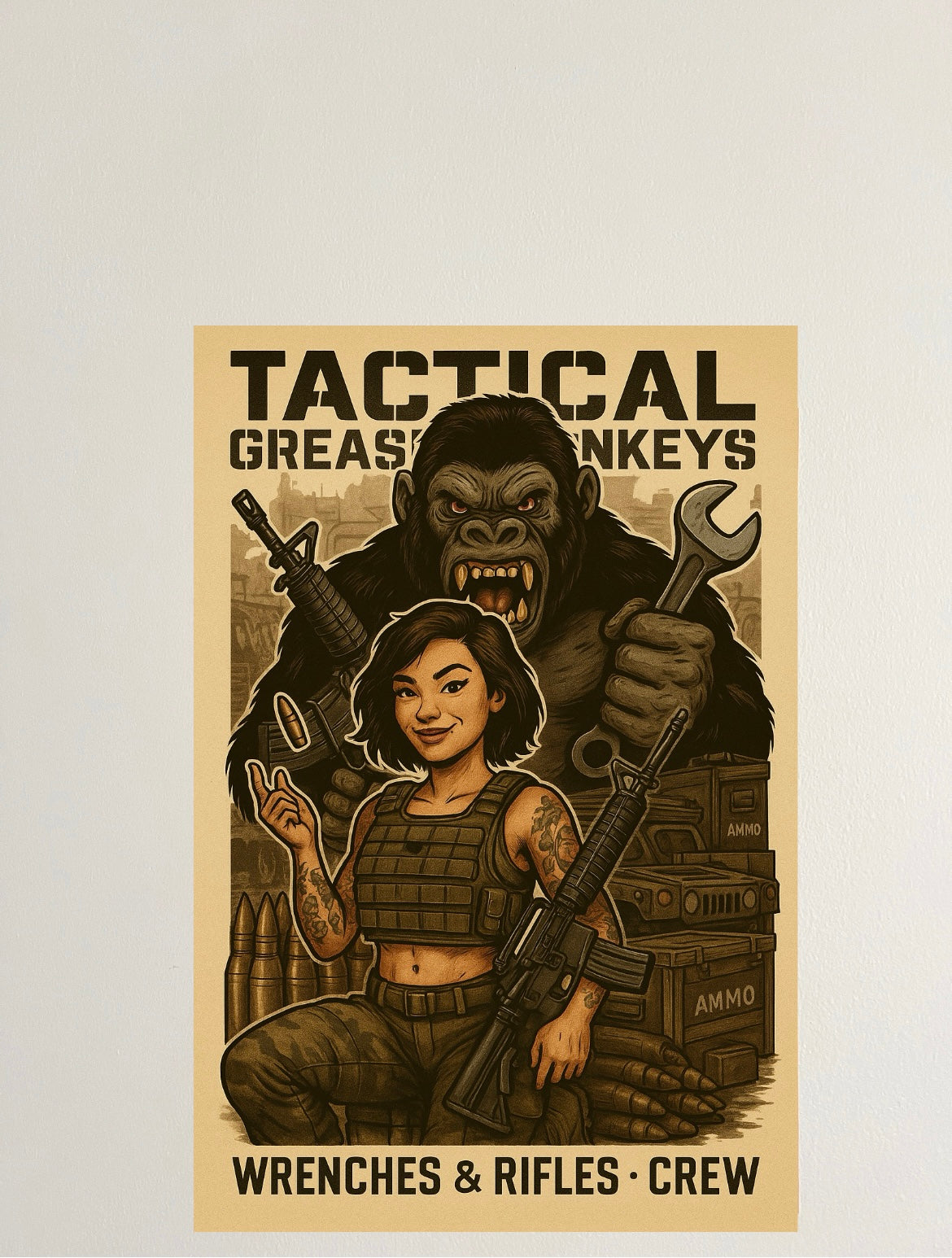 Wrenches & Riffles - Ammo Babe X MWR Poster